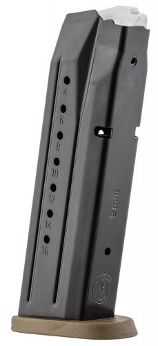 Smith & Wesson M&P 9mm 17-Round Steel Flat Base Magazine Black Body/FDE Base