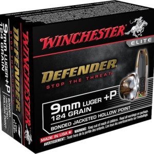 Winchester Defender 9mm Luger +P Ammo 124 Grain Wincheste...