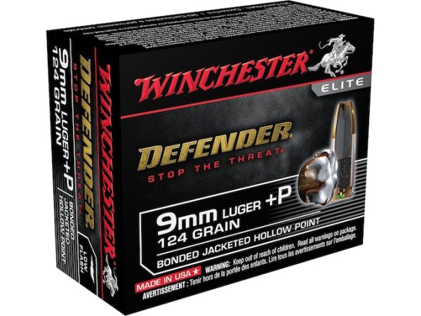 4-1.jpg Winchester Defender 9mm Luger +P Ammo 124 Grain Wincheste...