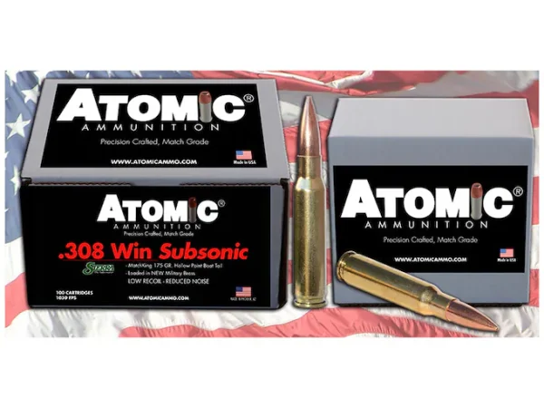Winchester Atomic Ammunition Match Subsonic 308 Wincheste...