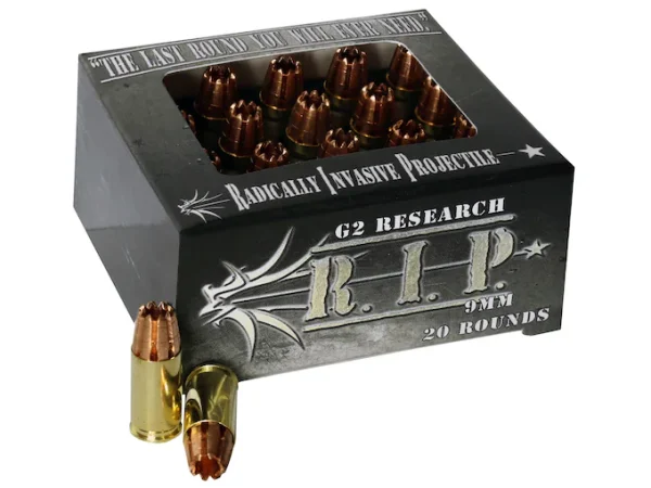 q30-1.webp G2 Research R.I.P. 9mm Luger Ammo 92 Grain G2 R.I.P. Frag...