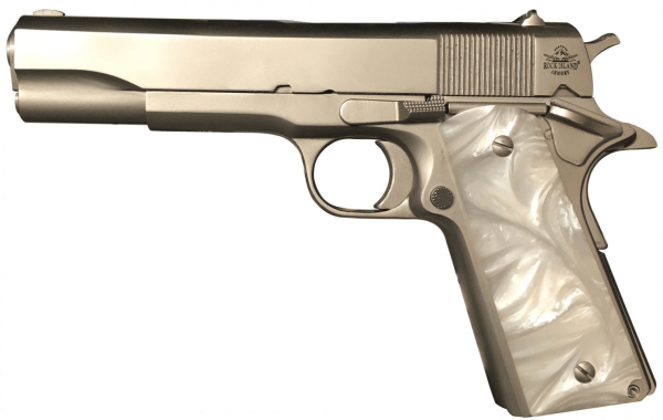 Rock Island Armory M1911-A1 GI Nickel .45 ACP 5" Barrel 8...