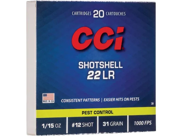 178005-1.webp Order CCI Shotshell 22LR Ammo 31 Grain Lead Shot Online for sale