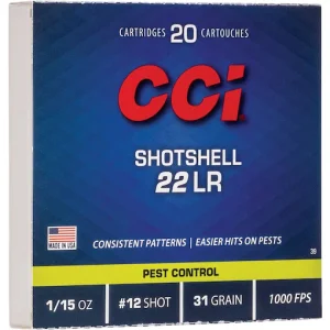 In Stock: CCI Shotshell 22LR Ammo 31 Grain Lead Shot for sale