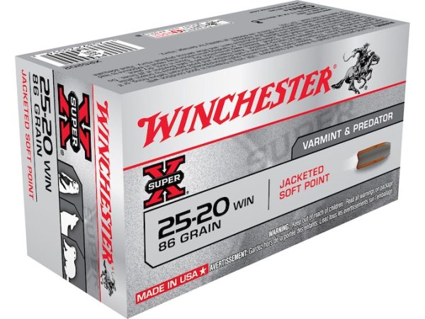 518232.jpg Authentic Winchester Super X 25-20 WCF Ammo 86 Grain Jacketed Soft Point Box of 50