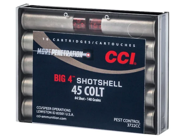 q8.webp CCI Big 4 Shotshell 45 Colt (Long Colt) Ammo 140 Grain Lead Shot 200 rounds Direct
